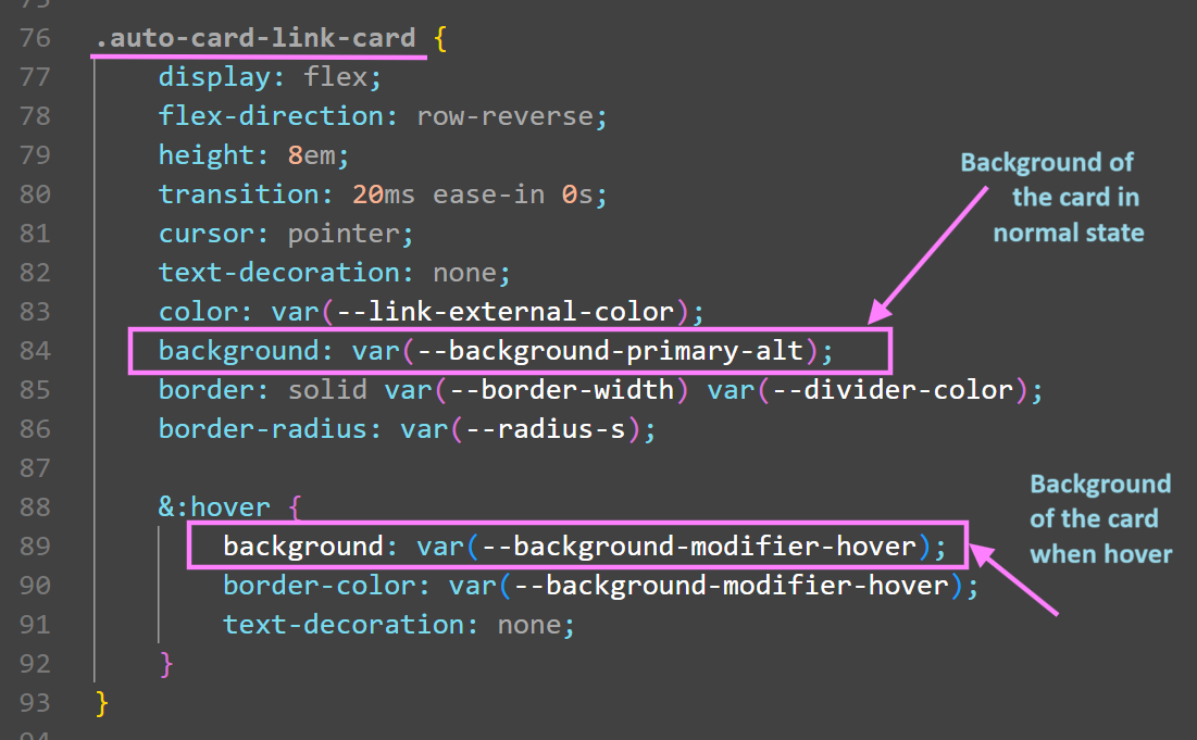 The code of the auto card plugin